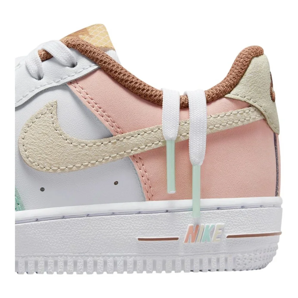 Nike Air Force 1 Low LV8 PS Shoes Sneakers DX3728-100 White Kids - Picture 8 of 10